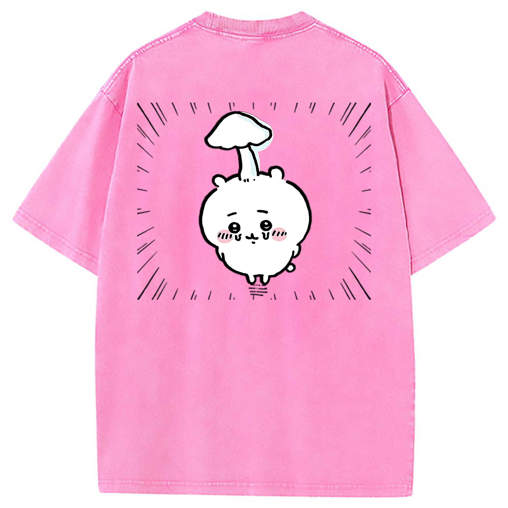 （画像用） ちいかわ ちいかわ Chii-kawa chiikawa 綿100% ヴィンテージ風 半袖Tシャツ（背面プリント）